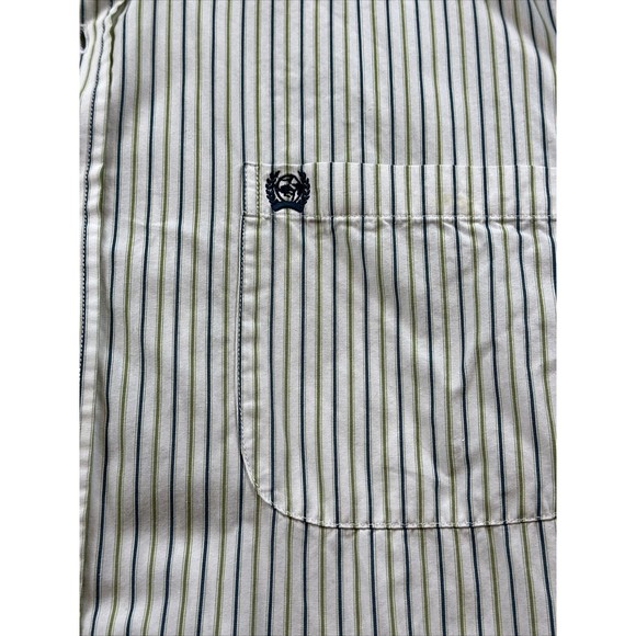 Cinch Shirt‎ Adult Large Retro Stripe Patterned Button Up - Picture 2 of 5